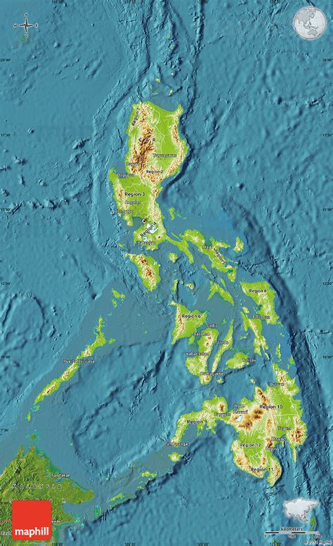 Philippinen Satelliten Karte