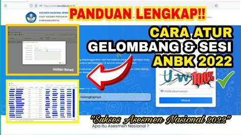 CARA MENGATUR SESI ANBK 2022 DENGAN BENAR DAN LENGKAP YouTube