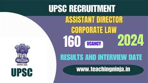 UPSC Results 2024 Assistant Director Interview Date Released