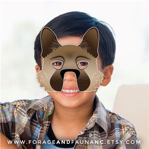 German Shepherd Printable Mask Malinois Dog Halloween Rin Tin Etsy Canada