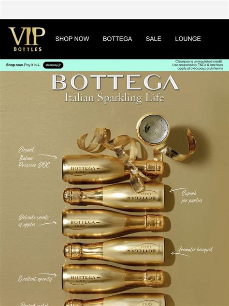 Vip Bottles Bottega Gold Prosecco Available At Vip Bottles Milled