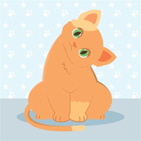 Premium Vector Cute Cat Cartoon Kawaii Vector