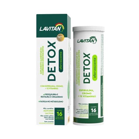 Lavitan Detox Suplemento Alimentar Termog Nico Espirulina E Cromo