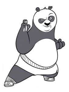 Dessin de Kung Fu Panda gratuit à imprimer et colorier Coloriages de