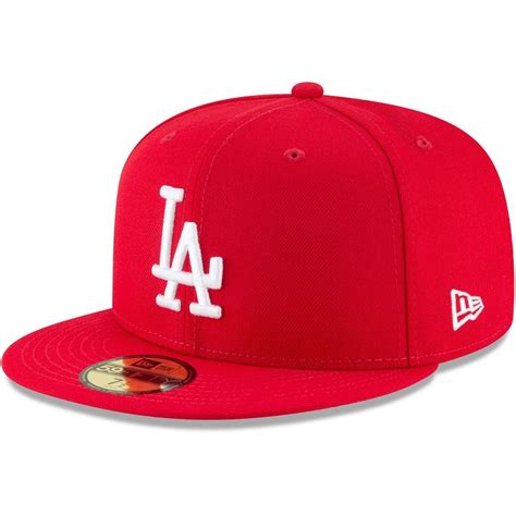 Men S New Era Red Los Angeles Dodgers Fashion Color Basic 59FIFTY