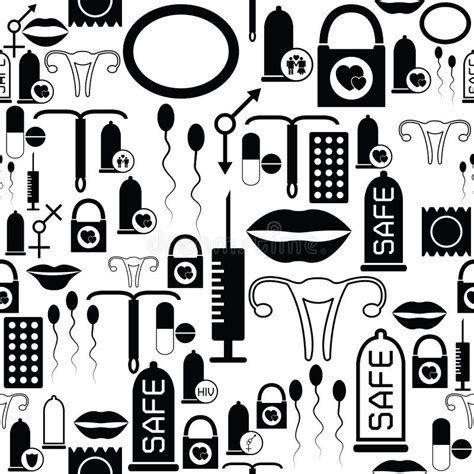 Safe Sex Seamless Pattern Background Icon Stock Vector Illustration Of Doodle Sperm 153776929