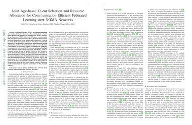 Joint Age Based Client Selection And Resource Allocation For