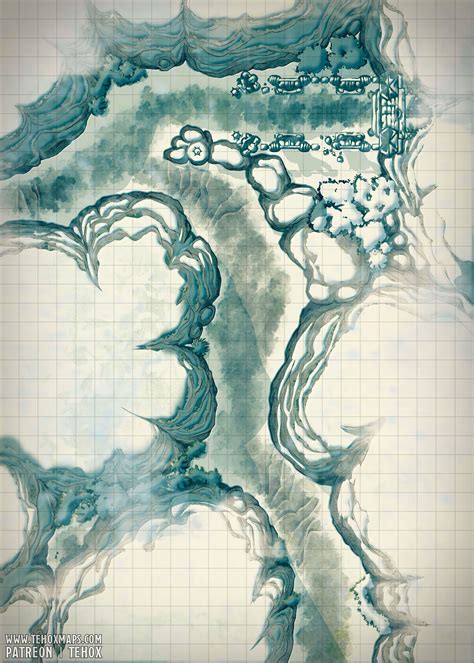 Dwarven Ruins Entrance Winter Battlemap 25x35 By Gamaweb On Deviantart