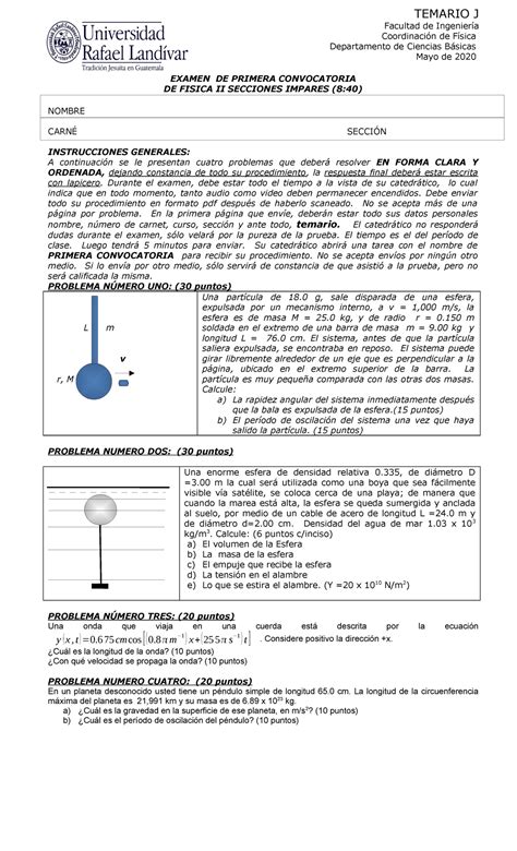 QUIZ 2 12 Abril 2020 preguntas TEMARIO J Facultad de Ingeniería