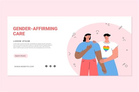 Premium Vector Flat Design Gender Affirming Care Banner