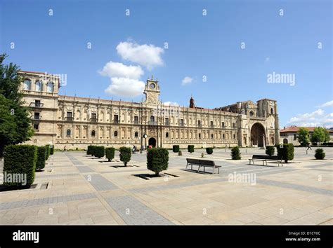 The Ornamented Facade Of Convento De San Marcos Hostal De San Marcos