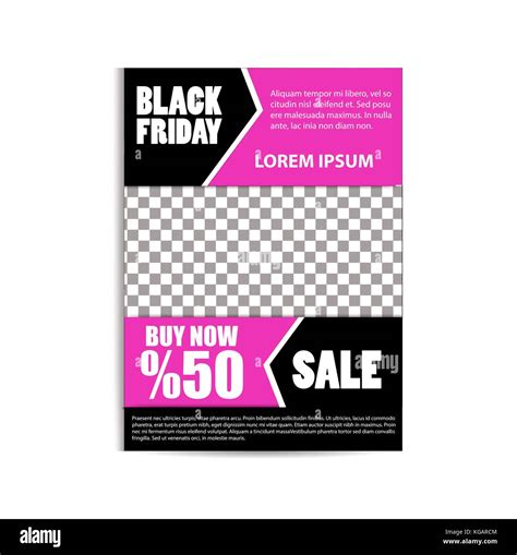 Black Friday Flyer Template Vector Illustration Eps File Stock