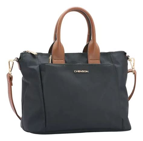 Bolsa Feminina Chenson Transversal Microfibra Original Cor Preto