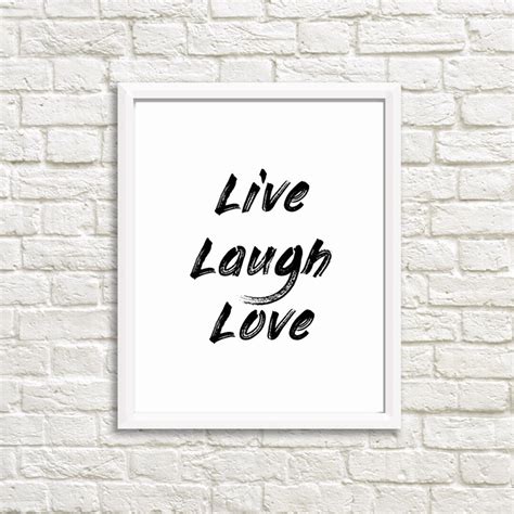 Live Laugh Love Printable Poster Digital Download Sign Poster