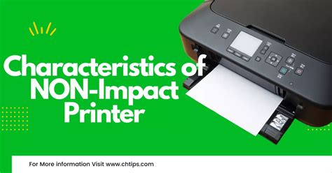 What Are The Characteristics Of Non Impact Printers 3 Types