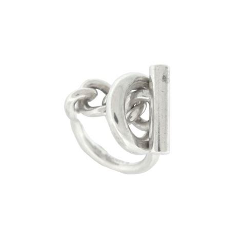 Bague Hermes Croisette Mm Taille 53 Argent 925