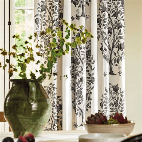 Anaar Tree Fabric Fabric - Charcoal - By Sanderson - 226630