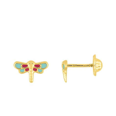 Boucles D Oreilles Enfant Or Carats Papillon Tous Mes Bijoux Maty