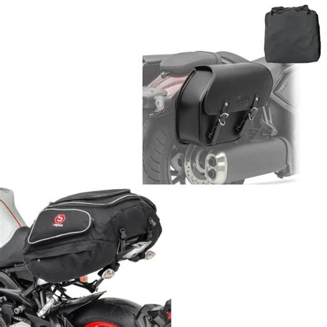 Set Motorbike Saddlebag Right Fargo 13Ltr Side Bag For Chopper Blk