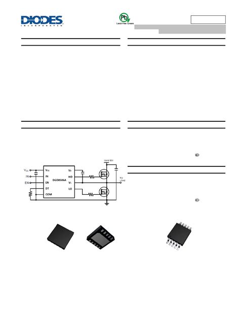 Dgd A Datasheet Pages Diodes High Frequency Half Bridge Gate