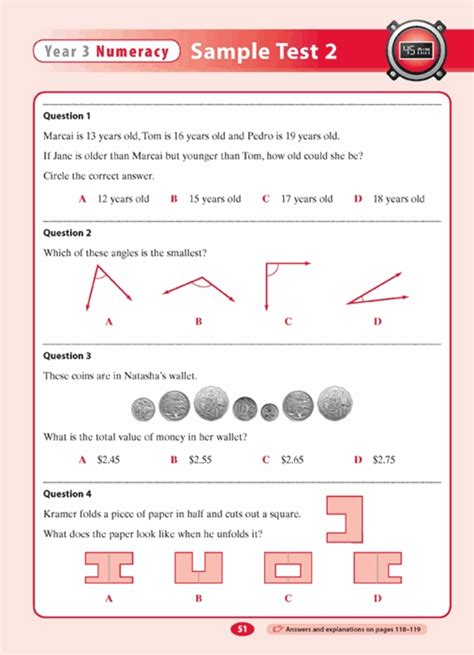 Excel Naplan Style Numeracy Tests Year 3 By Excel 9781741253177