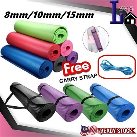 Mm Yoga Mat Nbr Non Slip Mat Cm X Cm X Mm Free Strap