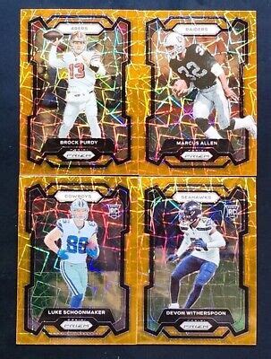 Prizm Football Orange Lazer Prizms With Rookies You Pick The Card