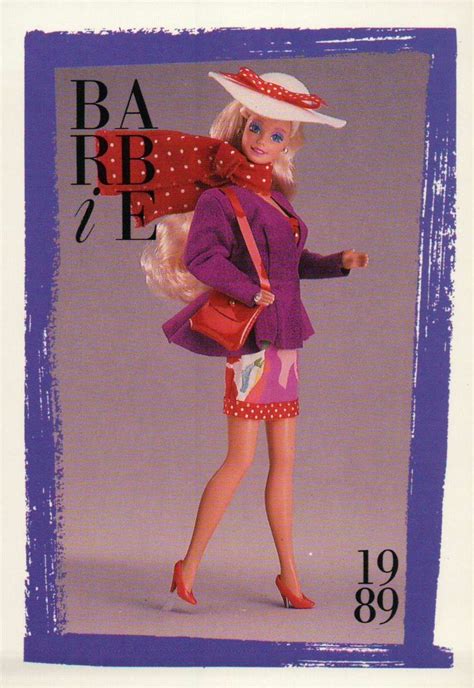 Barbie Collectible Fashion Card Barbie Paris Pretty Fashions 1989