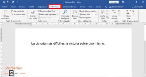 Hacer Bibliografías Citas Y Referencias En Word Portadas Para Word