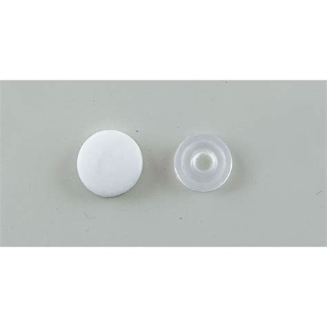 Cache vis ø 13 mm avec embase ø 11 mm blanc RAL9010 pack 20 unités