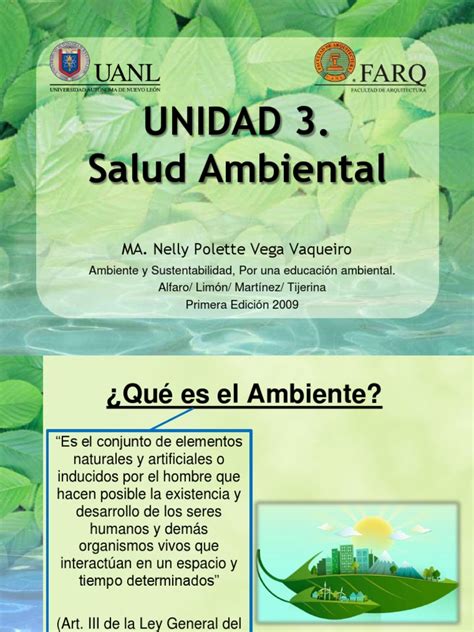 Unidad 3 Salud Ambiental Pdf Salud Ambiental Entorno Natural