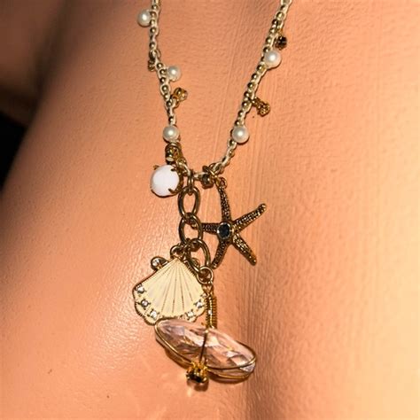 Betsey Johnson Jewelry Betsey Johnson Crystal Rhinestone Seashell