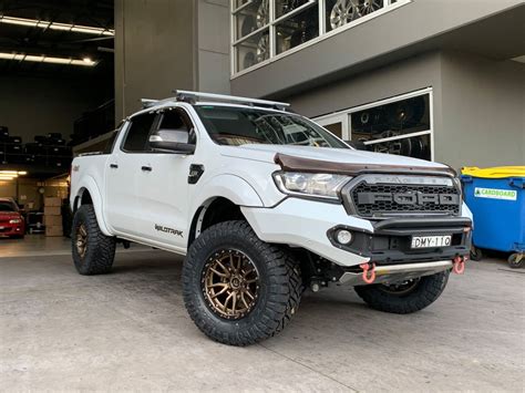 Ford Ranger White Fuel Off Road Rebel D Wheel Wheel Front