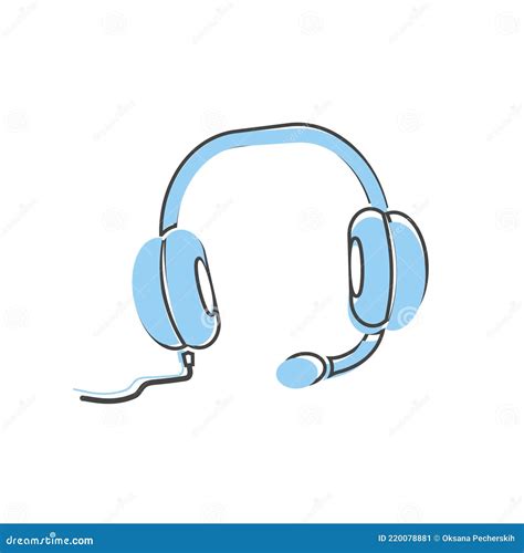 Auriculares Vector Icono Auriculares Planos Icono En Estilo De Dibujos