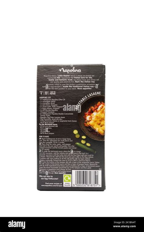 Irvine Scotland Uk August 20 2022 Napolina Branded Egg Pasta Sheets For Lasagne 375grams