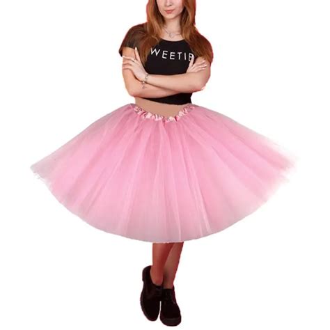 Women Tutu Skirt Layered Organza Lace Mini Skirts High Waist Ballet