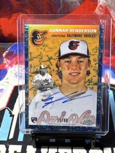 Gunnar Henderson 2023 Topps Chrome Platinum Anniversary RC BLUE AUTO