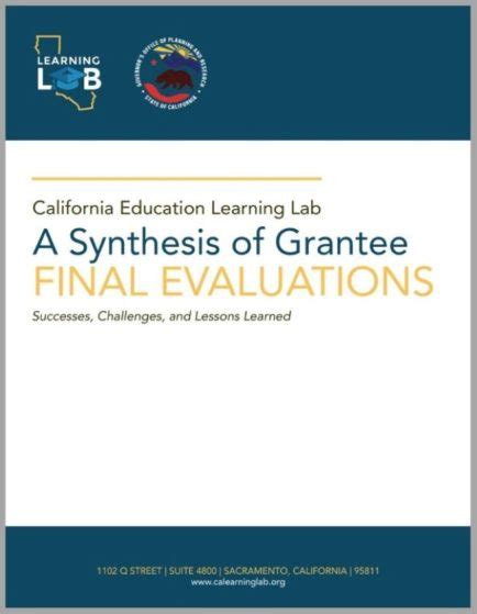 Project Evaluation Synthesis December 2023 California Education