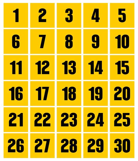 Printable Numbers 1-30 Printable Numbers, Free Printable, 59% OFF