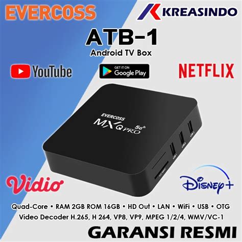 Jual EVERCOSS ATB1 Android TV Box MXQ Pro 5G Garansi Resmi Shopee