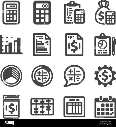 Accounting Icon Set Stock Vector Image And Art Alamy