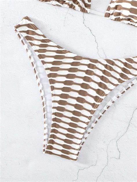 SHEIN Swim Vcay Allover Print Halter Triangle Bikini Swimsuit SHEIN UK