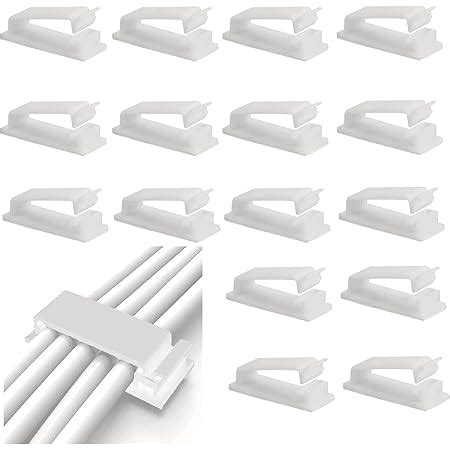 Soulwit Pcs Self Adhesive Cable Management Clips Cable Organisers