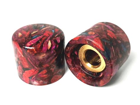 Wooden Guitar Knobs Cathedral Enamel Set Of 2 Etsy Uk