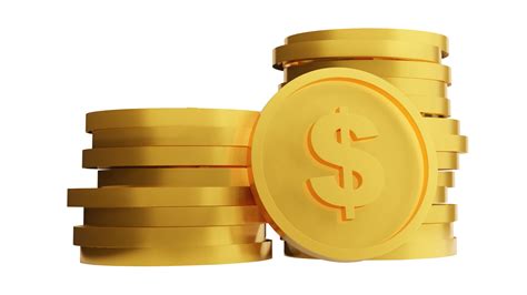 US Dollar Currency Gold Coin 3D Rendering 8478211 PNG