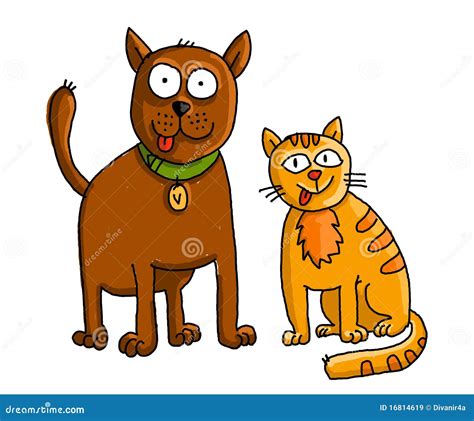 Funny Cat And Dog Royalty Free Stock Images - Image: 16814619