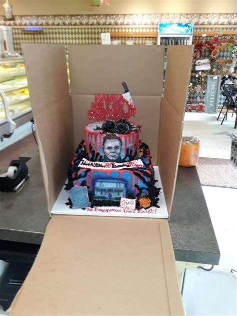 Michael Myers Halloween Themed Cake In 2023 Horror Themed Party