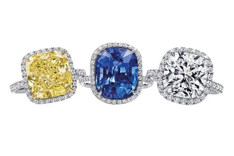 Harry Winston Cushion Cut Halo Engagement Rings