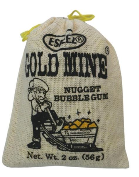 Gold Mine Nugget Bubble Gum 24 Count Bags Candy Barn Express