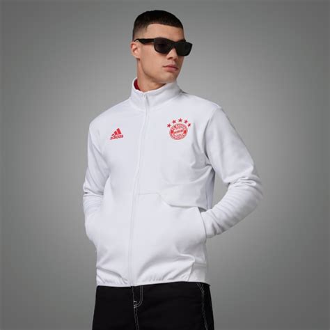 adidas FC Bayern München Anthem Jacke Weiß adidas Deutschland